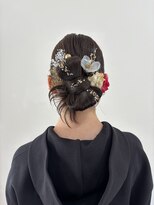 ヘア ヴァーゴ(Hair vago)&nbsp;成人式アップスタイル　カチモリリボン