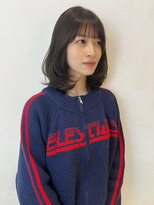 アクシス 栄店(`AXIS)&nbsp;森崎ミルクティーブロンド/ダークブルー/デジタルパーマ/栄