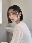 顎ライン切りっぱなしボブ