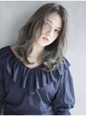 [K-two銀座]透け感グレージュ立体パーマスタイル