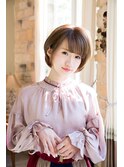大人可愛いナチュラルショートボブ