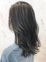 リアン 熊谷本店(Rien)&nbsp;極細ハイライト　ブルー&モノトーン　グレージュ