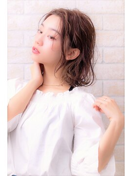 ソア 武蔵小杉(SOAR) 大人かわいい無造作カールとデザインカラー小顔ボブディ