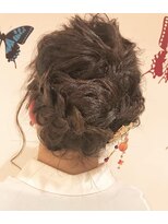 アリーナ 緑が丘店(arena) ルーズ編み込みパーティヘア