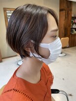 ヘアー アイス ルーチェ(HAIR ICI LUCE)&nbsp;ショートボブ ショート 耳掛けショート 担当山中