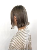 【MASAYA】ペールベージュ×グレージュカラー×切りっぱなしボブ