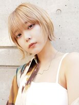 ラフィス ヘアールーチェ 樟葉店(La fith hair luce) 【La fith】マッシュボブ×ホワイトミルクティーベージュ