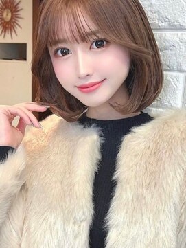 ロア 中目黒(loa) レイヤーロング/グレーベージュ/黒髪/前髪パーマ[中目黒]