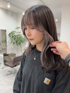 ユエン(YUEN) グレージュ×ラベンダーホワイト