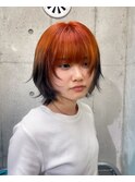 フォックスカラー シャギーカット