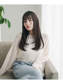 サロンドミルク 原宿(salon de MiLK) ハイライトミルクティーベージュロングレイヤーカット/原宿