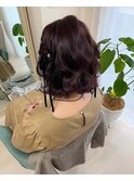 ボブ/ボブアレンジ/結婚式ヘアセット