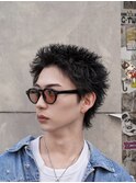 渋谷スパイキーパーマスパイキーショートパーマ刈り上げショート