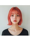 ダブルカラー×ボブ/インナーカラー/髪質改善/韓国/ブリーチ