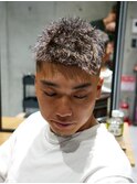 MEN'S/ツイストピンパーマ×フェード/短髪/男髪