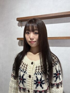 グレージュ/ブリーチなし/透明感カラー【藤野はるひ】