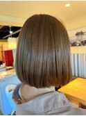 大人の丸みボブ×髪質改善×ミネラル縮毛矯正◎まとまる艶髪