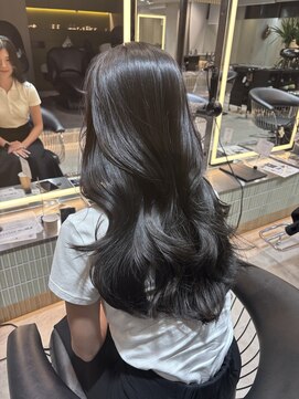 オリーブグレー/レイヤーカット/黒髪/マロンベージュ/横浜