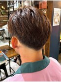 メンズショート アッシュベージュ 20代30代 ツーブロック