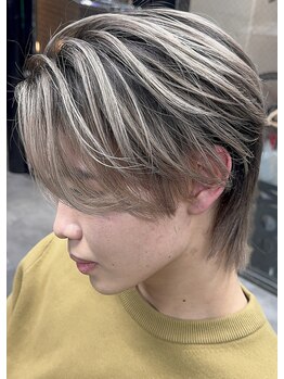 ラフ 難波(LAFF)の写真/【難波】メンズカラーを再定義。バレイヤージュの陰影で、赤みを消した極上の透明感とエッジの効いた立体感