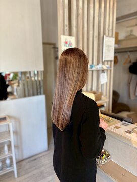 アシャ ヘアー ソリューション 神戸店(asha hair solution) ミルクティーブロンド/ダークブルー/デジタルパーマ/摂津本山