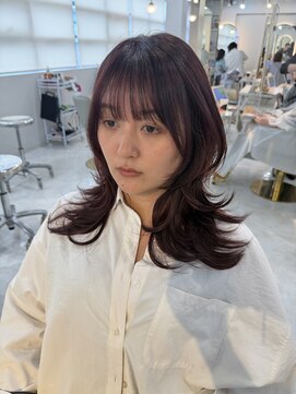 マリアバイアフロート(Maria by AFLOAT) 【ラベンダーピンク/くびれミディアム/ハッシュカット】