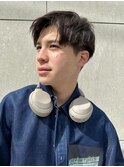 韓国風7:3分けアップバングメンズカット