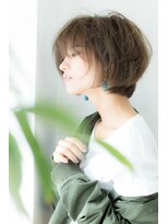 ティファ 栄(Tiffa) 30代40代大人かわいいエフォートレス小顔前下がりモードボブ