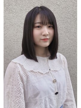 トップヘアーヒルズ 安城(TOP HAIR HILLS) ストレートボブ/アッシュブラック/ニュアンスカラー