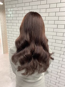 ジーナ 渋谷駅前(Zina) 小顔セミウェットウェーブピンクベージュハイライトカラー