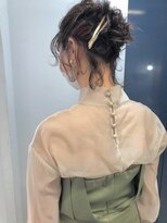 ラビリンス(Labyrinth)&nbsp;結婚式のヘアセットボブでもアップスタイル