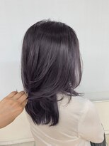 20代30代大人可愛い/暗髪/透明感/ ラベンダーアッシュ/グレー