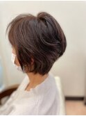 くせ毛ショートボブ