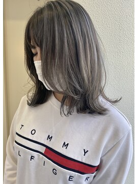 ヘアーデザイン シュシュ(hair design Chou Chou by Yone) ☆chouchou☆ハイライト×グレージュ