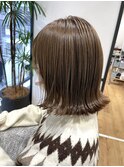 (中目黒徒歩1分)透明感たっぷり◎赤み消しベージュ外ハネボブ