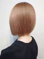 アロマヘアルーム 横浜店(AROMA hair room)&nbsp;ピンクベージュモードタイトストレートボブオルチャンヘア/横浜