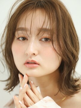 アビエクレール 河内花園(abije claire) ふんわりレイヤーミディアム★20代30代50代 髪質改善