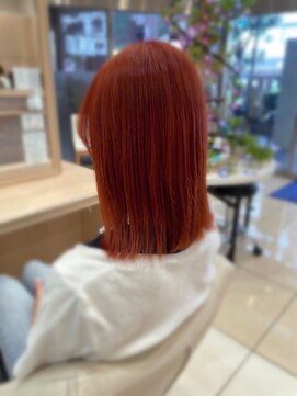 アッシュ 行徳店(Ash) ブリーチオンカラー　オレンジ