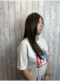 サラサラロングのブリーチ無しハイトーン