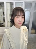 顔まわりレイヤーのシンプルミニボブ/韓国ボブ
