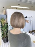 コンパクトボブ×ナチュラルベージュ[倉敷][岡山]