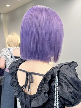 ソル ジングウマエ(SOL JINGUMAE) ダブルカラーラベンダーカラーインナーカラーハイライトミニボブ