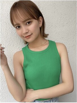 プアメリア 名古屋(Puamelia) トリートメント ブリーチなしダブルカラー 前髪縮毛矯正