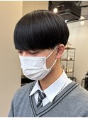 黒髪マッシュナチュラルマッシュメンズヘア韓国ツーブロック