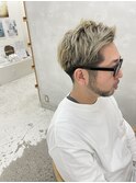 メンズベリーショート×ブリーチアレンジ