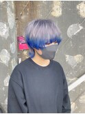 ミランケストレルホワイトシルバーアッシュツートンブルー