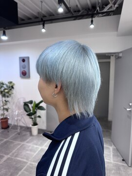 ペレ 栄店(PELE) デザインカラー/レイヤーカット/ウェットヘア/オリーブベージュ