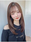 ★◎カールセミディシアカラーワンカール前髪カット小顔カット