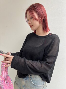 ヘルブラウ ヘアーデザイン(hellblau hair design) ワインレッド