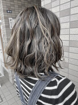 ネオリーブサイン 大森店(Neolive sign) 3Dハイライトカラー　ミルクグレージュ　大森